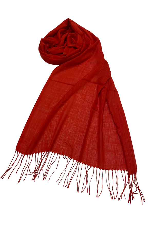 Red Turkish Lawn Hijab/Scarf